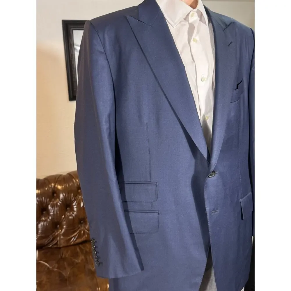 Tom Ford Navy Blue Wool 2Pc Suit O'Connor 56IT 46R US 40x28 Trousers Men's